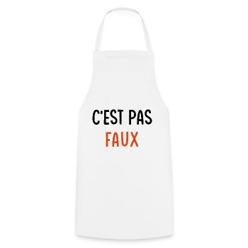 C'est pas faux - Tablier de cuisine - blanc - Devant - AI Model Male 185 dark (185cm)