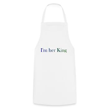 I m her King blau grün - Kochschürze - Weiß - Vorne - AI Model Male 185 dark (185cm)