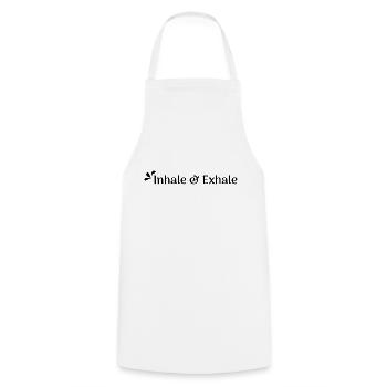 Yoga Sprüche inhale & exhale - Kochschürze - Weiß - Vorne - AI Model Male 185 dark (185cm)