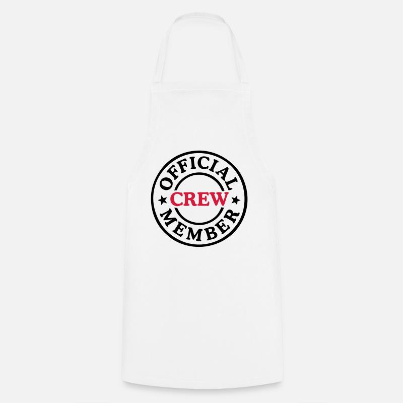 Official Crew Member * Mannschaft Team Mitglied - Kochschürze - Weiß