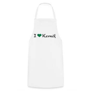 I mog Kernöl - Kochschürze - Weiß - Vorne - AI Model Male 185 dark (185cm)