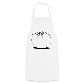 tomate - Tablier de cuisine - blanc - Devant - AI Model Male 185 dark (185cm)
