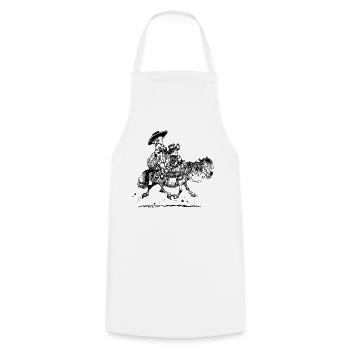 Thelwell 'Two Cowboys' - Cooking Apron - white - Front - AI Model Male 185 dark (185cm)
