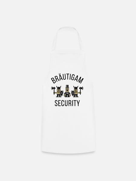 Bräutigam Security Wikinger (JGA / POS) - Kochschürze - Weiß