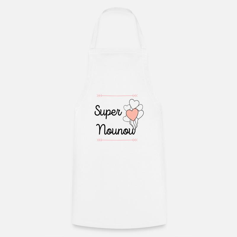 Super nounou - Tablier de cuisine - blanc