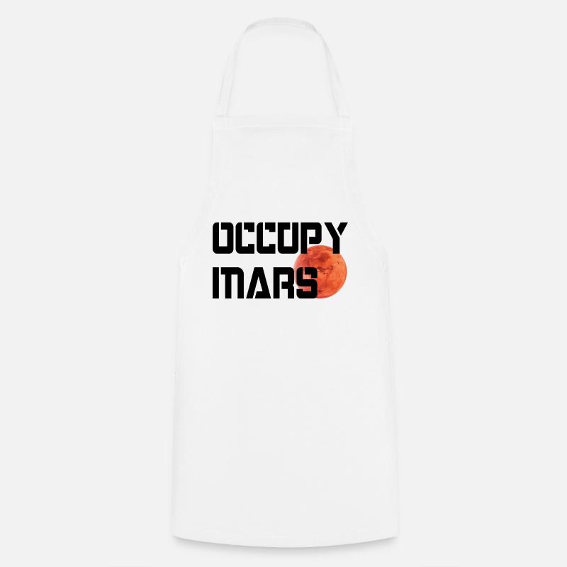 OCCUPY MARS - Cooking Apron - white