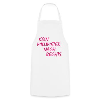 kein millimeter nach rechts - Kochschürze - Weiß - Vorne - AI Model Male 185 dark (185cm)