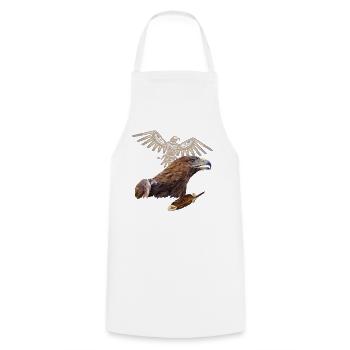 golden eagle - Cooking Apron - white - Front - AI Model Male 185 dark (185cm)