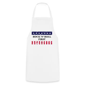 Stars & Stripes First Vintage - Cooking Apron - white - Front - AI Model Male 185 dark (185cm)