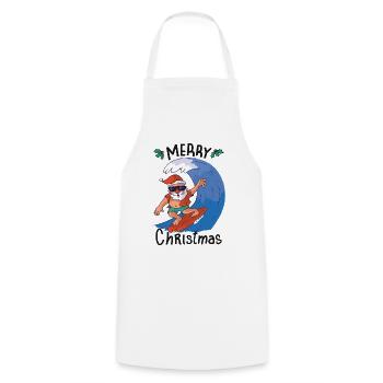 Christmas in July - Cooking Apron - white - Front - AI Model Male 185 dark (185cm)