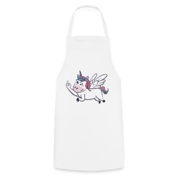 Middle finger unicorn - Cooking Apron - white - Front - AI Model Male 185 dark (185cm)