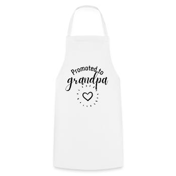 Promu grand-père - Tablier de cuisine - blanc - Devant - AI Model Male 185 dark (185cm)