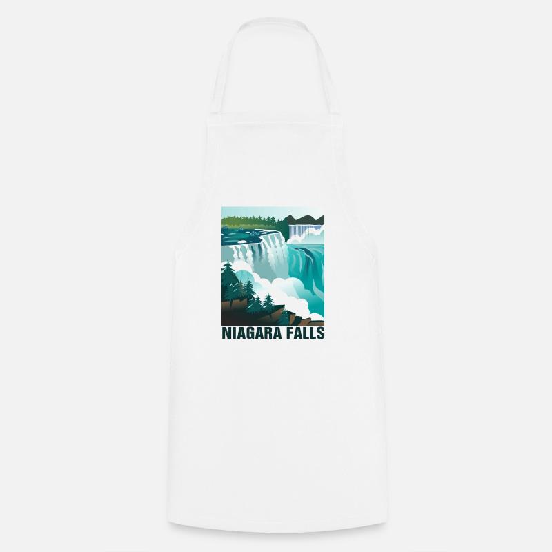 chutes du Niagara - Tablier de cuisine - blanc