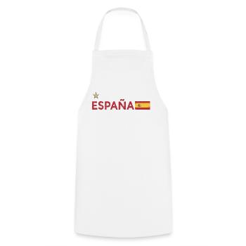 Espagne Maillot de football Drapeau espagnol - Tablier de cuisine - blanc - Devant - AI Model Male 185 dark (185cm)