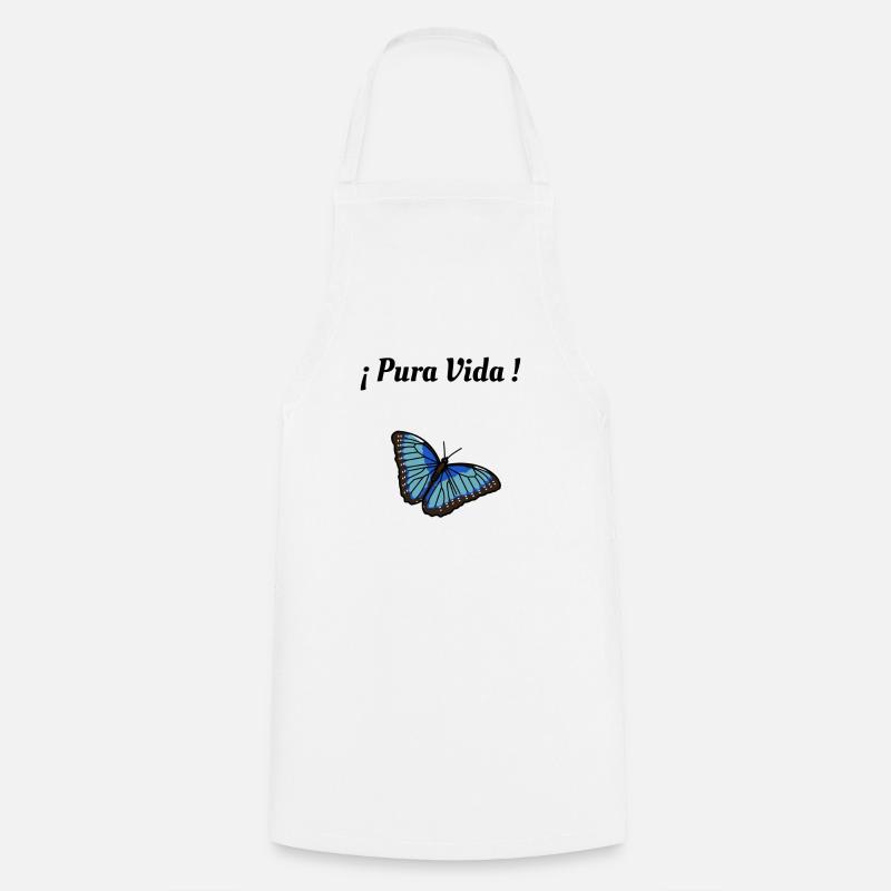 Pura Vida - Butterfly - Cooking Apron - white