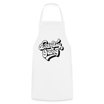Birthday Gang Matching Group Birthday Party Gift - Cooking Apron - white - Front - AI Model Male 185 dark (185cm)
