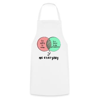 Venn diagram too guilty too tired funny sloth - Cooking Apron - white - Front - AI Model Male 185 dark (185cm)