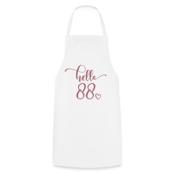 Hallo 88. - Süßes Geschenk zum 88. Geburtstag für Frauen - Kochschürze - Weiß - Vorne - AI Model Male 185 dark (185cm)