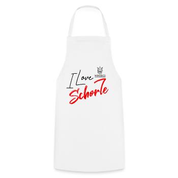 Winegod lustiger Spruch I love Schorle - Kochschürze - Weiß - Vorne - AI Model Male 185 dark (185cm)
