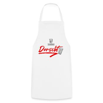 Winegod lustiger Spruch Dorscht - Kochschürze - Weiß - Vorne - AI Model Male 185 dark (185cm)