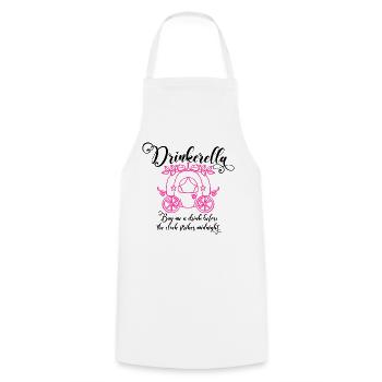 Drinkerella | Party Sprüche Junggesellin feiern - Kochschürze - Weiß - Vorne - AI Model Male 185 dark (185cm)