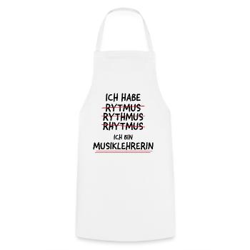 Musiklehrerin Rhythmus Spruch Musik Unterricht - Kochschürze - Weiß - Vorne - AI Model Male 185 dark (185cm)