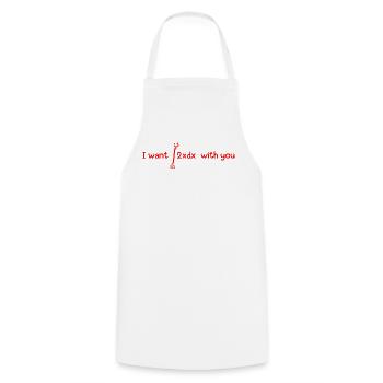 I want 69 with you Mathematik Integral Student - Cooking Apron - white - Front - AI Model Male 185 dark (185cm)