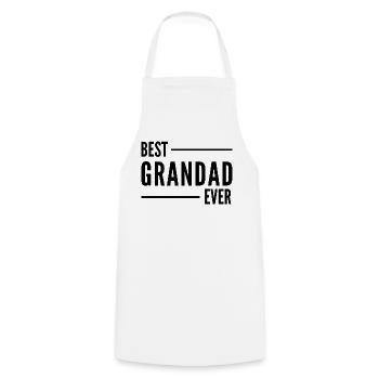 BEST GRANDAD EVER. GRANDAD GIFT - Cooking Apron - white - Front - AI Model Male 185 dark (185cm)