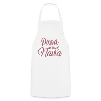 Papa de la Novia Bride's Father Wedding Gift - Cooking Apron - white - Front - AI Model Male 185 dark (185cm)