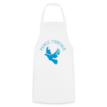Pigeon Peace Forever - Tablier de cuisine - blanc - Devant - AI Model Male 185 dark (185cm)