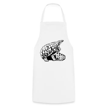 Cool Pangolin Sketch Graphic Wildlife Creature - Cooking Apron - white - Front - AI Model Male 185 dark (185cm)