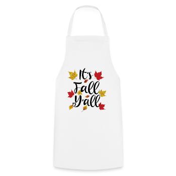 It's Fall Y'all - Autumn Lover - Cooking Apron - white - Front - AI Model Male 185 dark (185cm)