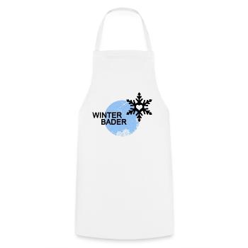 Winterbader Eisbader Winterschwimmen - Kochschürze - Weiß - Vorne - AI Model Male 185 dark (185cm)