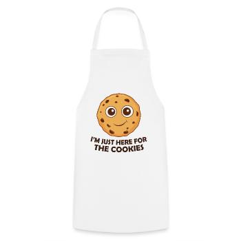 I'm Just Here For The Cookies - Cooking Apron - white - Front - AI Model Male 185 dark (185cm)
