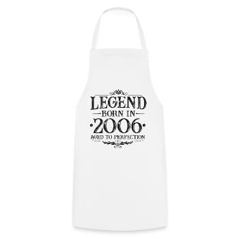 Légende depuis 2006 Vintage Born Anniversaire - Tablier de cuisine - blanc - Devant - AI Model Male 185 dark (185cm)