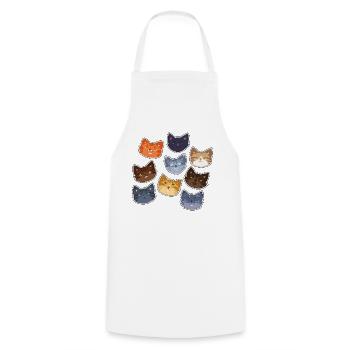Katzen Warrior Cats Jayfeather Firestar Lionblaze - Cooking Apron - white - Front - AI Model Male 185 dark (185cm)