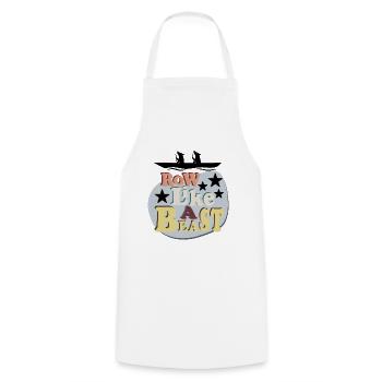 Row like a beast! - Cooking Apron - white - Front - AI Model Male 185 dark (185cm)