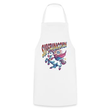 Unicorn Superhero Superpowers Comic - Cooking Apron - white - Front - AI Model Male 185 dark (185cm)