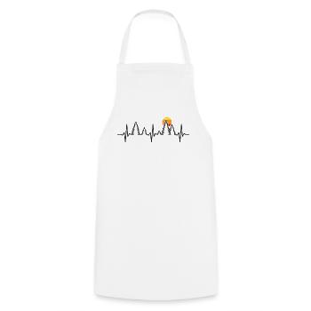 Forêt battement de cœur nature arbres amoureux de la nature - Tablier de cuisine - blanc - Devant - AI Model Male 185 dark (185cm)