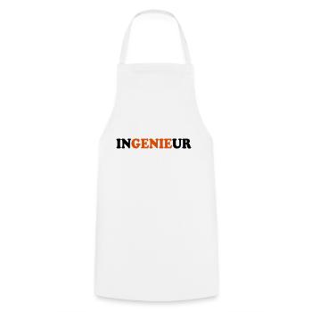 Ingenieur - Kochschürze - Weiß - Vorne - AI Model Male 185 dark (185cm)