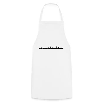 Skyline - Kopenhagen - Kochschürze - Weiß - Vorne - AI Model Male 185 dark (185cm)