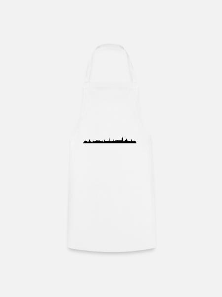 Skyline - Kopenhagen - Kochschürze - Weiß