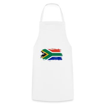 Drapeau afrique du sud - Tablier de cuisine - blanc - Devant - AI Model Male 185 dark (185cm)