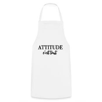 ATTITUDE c'est tout - Kochschürze - Weiß - Vorne - AI Model Male 185 dark (185cm)