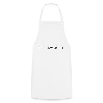 Herz Pfeil Love - Kochschürze - Weiß - Vorne - AI Model Male 185 dark (185cm)