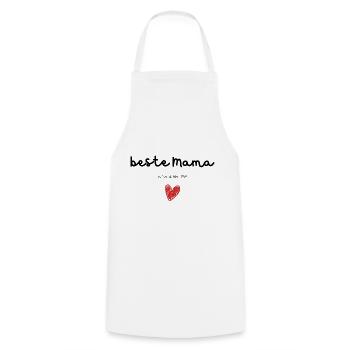 best mom in the whole world gift - heart - Cooking Apron - white - Front - AI Model Male 185 dark (185cm)