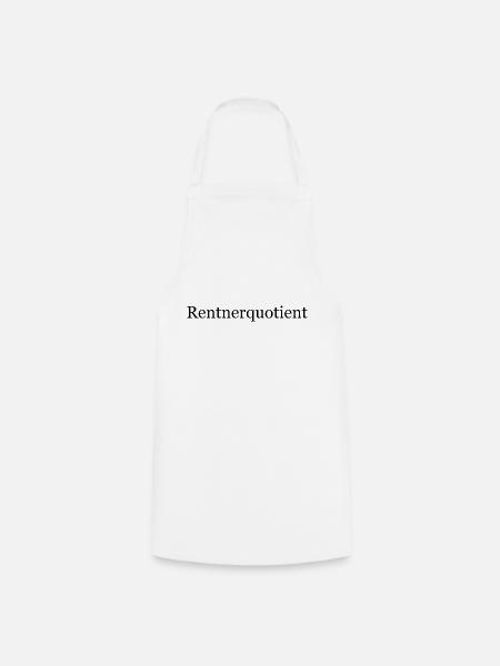 Rentnerquotient - Kochschürze - Weiß