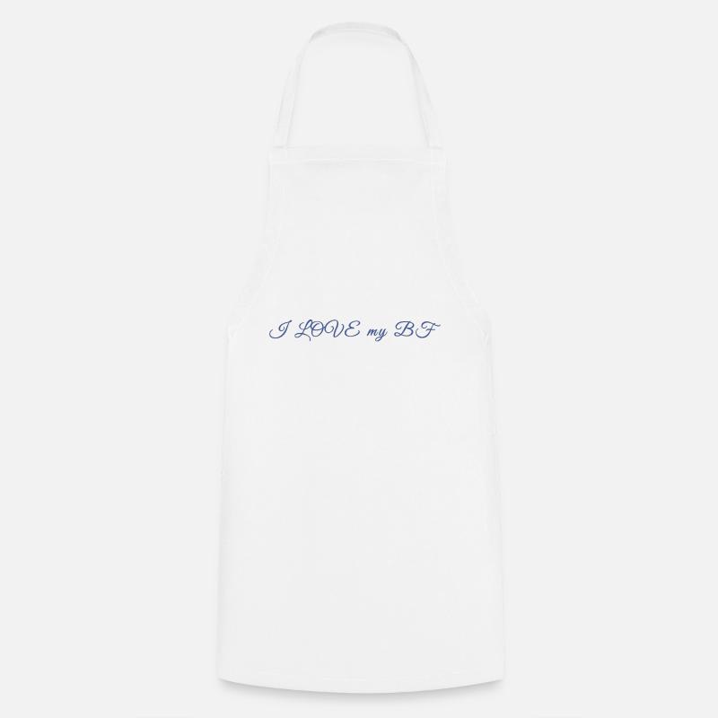 J’ADORE mon BF - Tablier de cuisine - blanc
