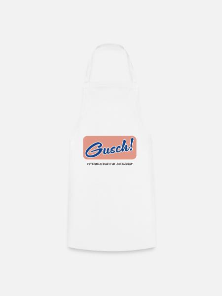 Gusch - dunkel - Kochschürze - Weiß