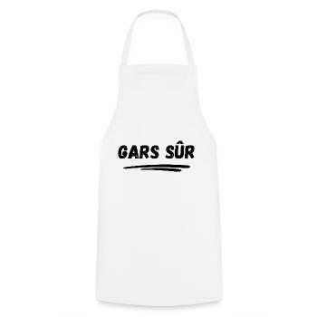 gars sûr - Tablier de cuisine - blanc - Devant - AI Model Male 185 dark (185cm)